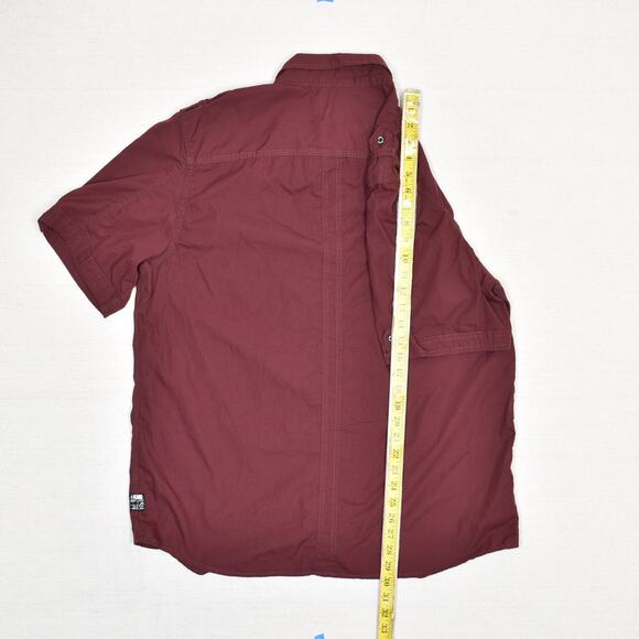 Buffalo David Bitton Men Button Down Shirt Short Sleeve Cotton Red Size 2XL - Picture 6 of 8